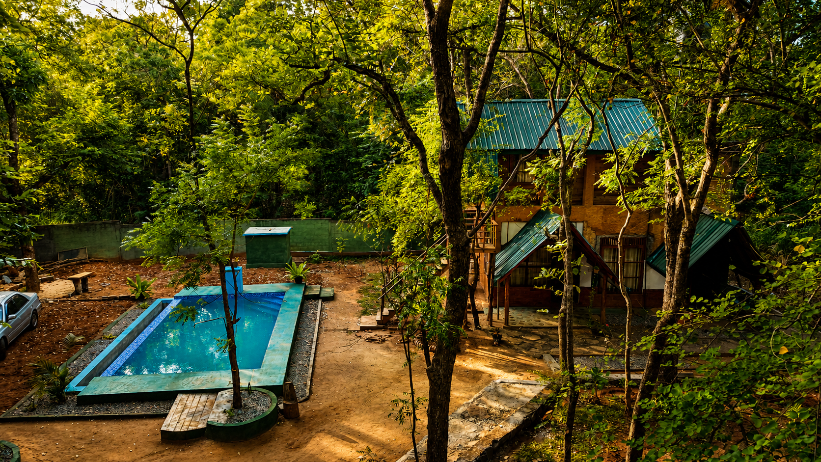 Wood Cabin Sigiriya with swimming pool
